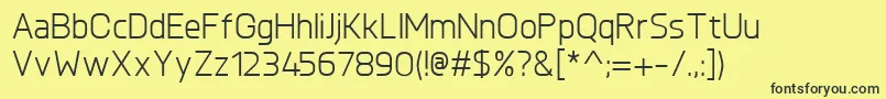 Шрифт KnulRegular – чёрные шрифты на жёлтом фоне