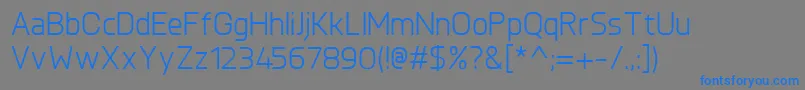 Шрифт KnulRegular – синие шрифты на сером фоне