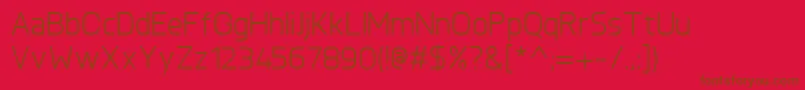 KnulRegular Font – Brown Fonts on Red Background