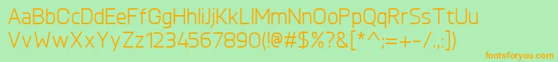 KnulRegular Font – Orange Fonts on Green Background