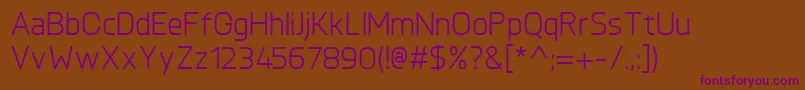 KnulRegular Font – Purple Fonts on Brown Background