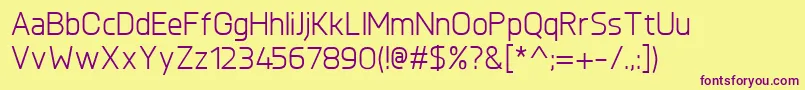 KnulRegular Font – Purple Fonts on Yellow Background