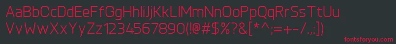 KnulRegular Font – Red Fonts on Black Background