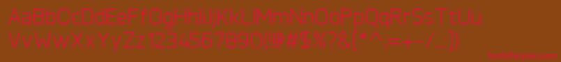 KnulRegular-Schriftart – Rote Schriften auf braunem Hintergrund