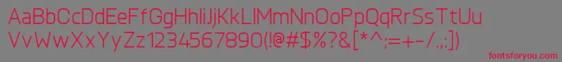 KnulRegular Font – Red Fonts on Gray Background