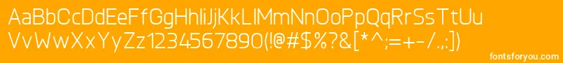 フォントKnulRegular – オレンジの背景に白い文字