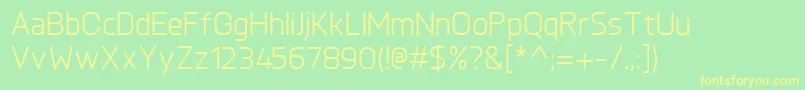 KnulRegular Font – Yellow Fonts on Green Background