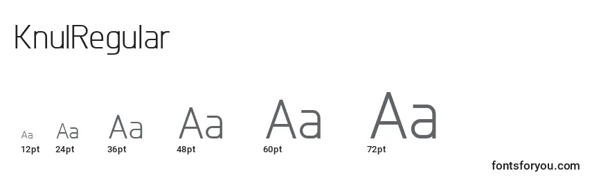 KnulRegular Font Sizes