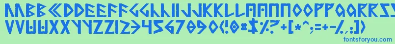 SimpleRunesNormal Font – Blue Fonts on Green Background