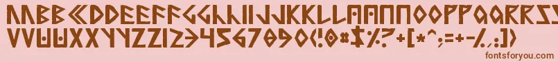 SimpleRunesNormal Font – Brown Fonts on Pink Background