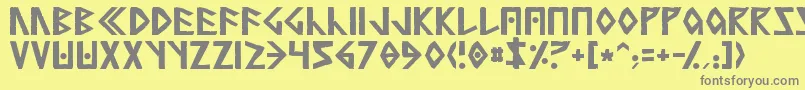 SimpleRunesNormal Font – Gray Fonts on Yellow Background