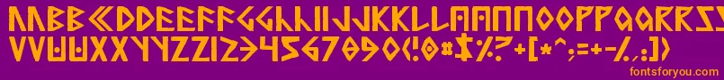 SimpleRunesNormal Font – Orange Fonts on Purple Background