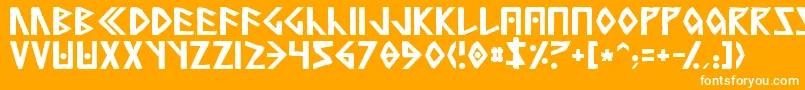 フォントSimpleRunesNormal – オレンジの背景に白い文字