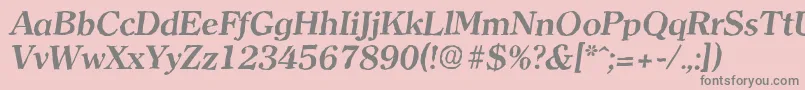 ClearfaceantiqueBolditalic-Schriftart – Graue Schriften auf rosa Hintergrund