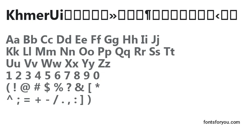 KhmerUiРџРѕР»СѓР¶РёСЂРЅС‹Р№ Font – alphabet, numbers, special characters