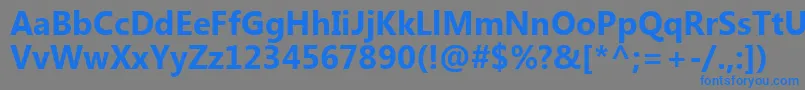 フォントKhmerUiРџРѕР»СѓР¶РёСЂРЅС‹Р№ – 灰色の背景に青い文字