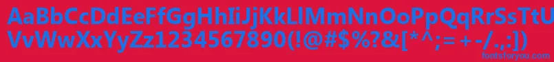 KhmerUiРџРѕР»СѓР¶РёСЂРЅС‹Р№ Font – Blue Fonts on Red Background