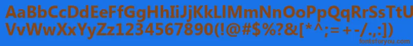 Шрифт KhmerUiРџРѕР»СѓР¶РёСЂРЅС‹Р№ – коричневые шрифты на синем фоне