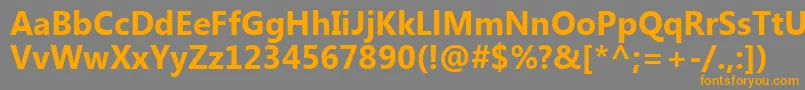 KhmerUiРџРѕР»СѓР¶РёСЂРЅС‹Р№ Font – Orange Fonts on Gray Background