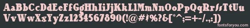 Our Font – Pink Fonts on Black Background