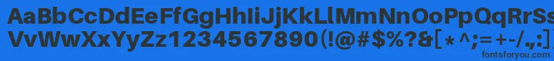 AileronBlack Font – Black Fonts on Blue Background