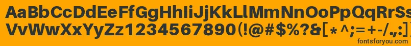 AileronBlack Font – Black Fonts on Orange Background