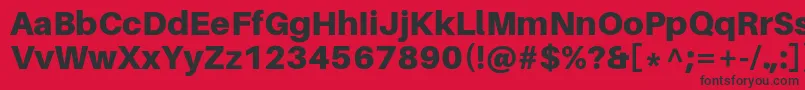 AileronBlack Font – Black Fonts on Red Background