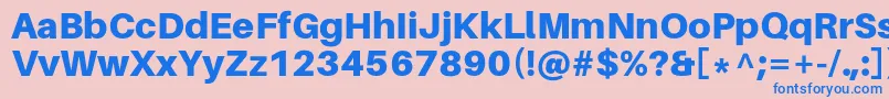 AileronBlack Font – Blue Fonts on Pink Background