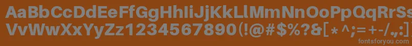 AileronBlack Font – Gray Fonts on Brown Background