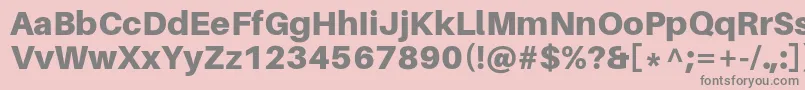 AileronBlack Font – Gray Fonts on Pink Background