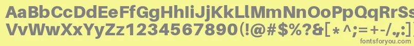 AileronBlack Font – Gray Fonts on Yellow Background