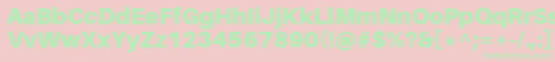 AileronBlack Font – Green Fonts on Pink Background