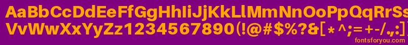 AileronBlack Font – Orange Fonts on Purple Background