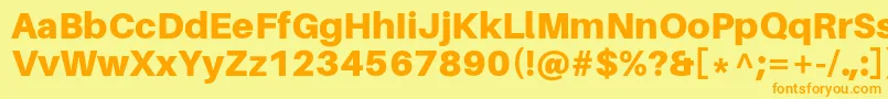 AileronBlack Font – Orange Fonts on Yellow Background