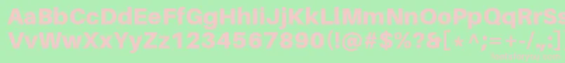 fuente AileronBlack – Fuentes Rosadas Sobre Fondo Verde
