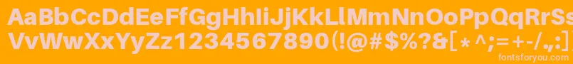 AileronBlack Font – Pink Fonts on Orange Background