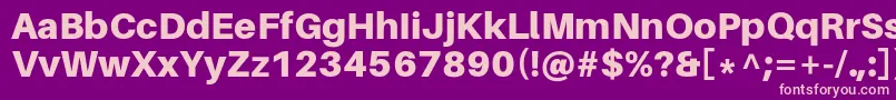 AileronBlack Font – Pink Fonts on Purple Background