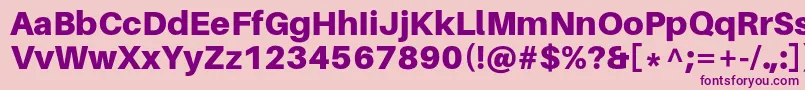 AileronBlack Font – Purple Fonts on Pink Background