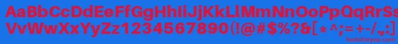 AileronBlack Font – Red Fonts on Blue Background