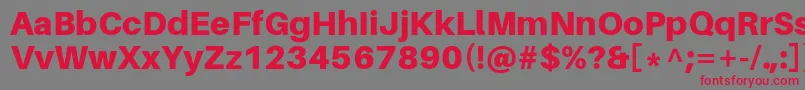 AileronBlack Font – Red Fonts on Gray Background