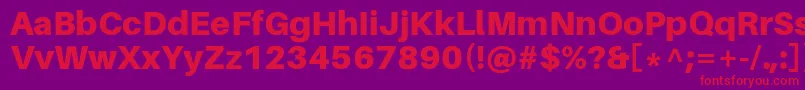 AileronBlack Font – Red Fonts on Purple Background