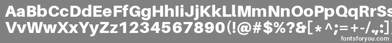 フォントAileronBlack – 灰色の背景に白い文字