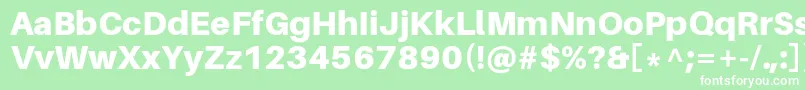 AileronBlack Font – White Fonts on Green Background