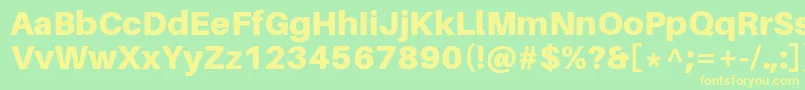 AileronBlack Font – Yellow Fonts on Green Background