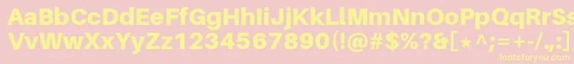 AileronBlack Font – Yellow Fonts on Pink Background