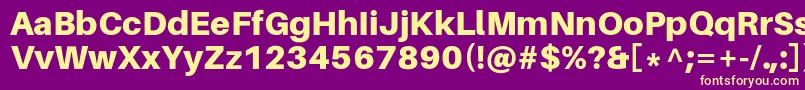 AileronBlack Font – Yellow Fonts on Purple Background