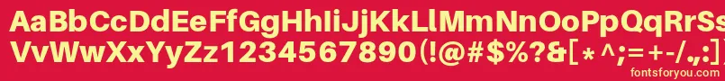 AileronBlack Font – Yellow Fonts on Red Background