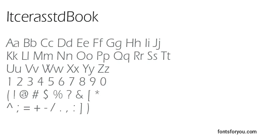 Fuente ItcerasstdBook - alfabeto, números, caracteres especiales