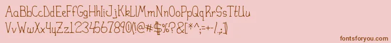 Más sobre la fuente HeiranySlight fuente HeiranySlight – Fuentes Marrones Sobre Fondo Rosa