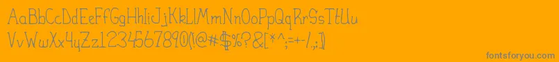 Fonte HeiranySlight – fontes cinzas em um fundo laranja